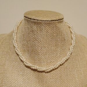 Faux Twisted Pearl Necklace